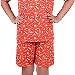 Girls Classic Fit Cotton T-Shirt and Short Set | Bright Orange | 9-10 Years | KIDS12675-image-58