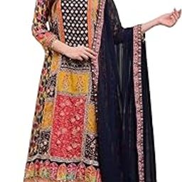 Women's Chinon Salwar Suit Set – Ethnic 3-Piece Kurta Set with Dupatta, Hand Embroidered Digital Print Festive Use with Sequins & Beads, Lightweight Elegant Attire-image-38