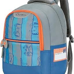 Genius Gamer 23L Kids Printed Backpack, 2 Compartments, Bottle Holder, Front Pocket, School Bag for Boys and Girls, Bag for Kids, Hidden Pocket-14