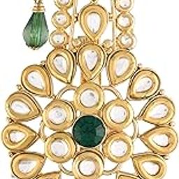 Gold Plated Traditional Kundan Safa Kalangi Brooch for Groom/Men/Dulha Pagadi (SM54)-image-51