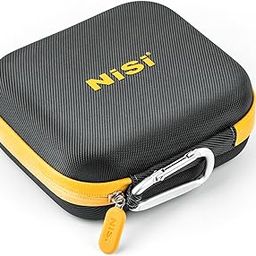 NiSi Hard Shell Large Circular Filter Caddy Version Ii, 8-Slot Filter Pouch for Circular Lens Filters Up to 95Mm, Waterproof, Shockproof, Microfiber-Lined Pockets, Metal Hanging Clip - Black-31
