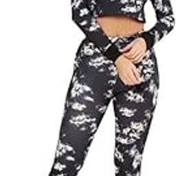 Black Cotton Lycra Blend Styled With Tie Die Print Tracksuit | Co-ord Set For Women| Active Wear Suit Set For Women-image-94
