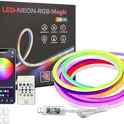 LED Neon RGB Strip Light 5 METRES with App Control, Smart Timer, Remote Control, Multi-Color Magic Effects,Music Control,Voice Control,for Diwali and Christmas,False Ceiling Lights,USB Powered-image-12
