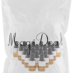 UJEAVETTE® 20pcs Mini Refillable Glass ABSDropper Bottle for Essential Oils 1ML-8