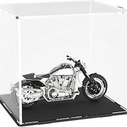 EXPORTIQ Self-Assembly Acrylic Display Case,Deluxe Dustproof Showcase,Cube Countertop Box for Pop Figures Collectibles Toys,Need Remove The Protective Film (9.5x8x8 inch; 24x20x20cm)-0