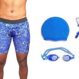 Men's Swimming Short/Trunk with Swimming Short 1 Anti Fog Swimming Goggles + 1 Silicone Swimming Cap+ 1 Nose Clip + 2 Ear Plugs-image-27