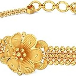 22k (916) Purity | BIS Certified | Floral Chain bracelet For Women-image-20