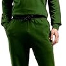 Men's Green Regular Fit Trousers-image-4