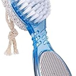 Ross 4-in-1 Foot Pedicure Brush with Pumice Stone, Foot File, Scrubber & Callus Remover | Smooths Cracked Heels & Rough Skin | Pedicure Tool for Soft, Beautiful Feet | Reusable | Unisex (Random Colors)-38