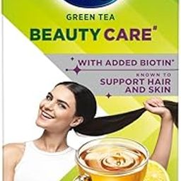 Tetley Green Tea Beauty Care, With Added Biotin, Supports Hair and Skin, 0 Calories, Natural Lemon and Honey Flavors, 25 Sachets (1.7 g each)-16