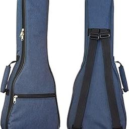 Ukulele Case Bag Baritone 30 inches Soft Adjustable Dual Shoulder Straps Backpack Case with 0.39 inch Thick Sponge Padding Protective Waterproof Nylon (Blue)-image-12