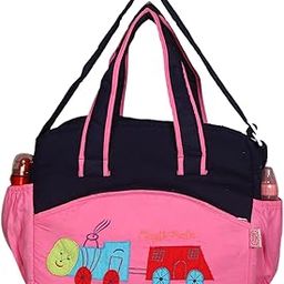 Unique Ideas New Born Baby Multipurpose Polyester Diaper/Mother Bag with Holder Diaper Changing Multi Compartment (Pink Regular, Medium)(Pack of 1)-image-17