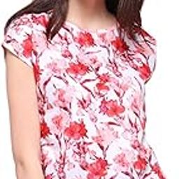 WomenFloral Print Direct Sleeves T-Top (Orange)-picture-33