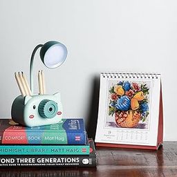 Lexton LED Camera Shaped Study Table Mini Lamp for Kids | Rechargeable Desk Lamps with Pencil Cutting & Pen Barrel |USB Warm Light LED Children Study Lamp Toy | (Green, Pack of 1)-image-45