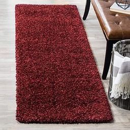 SHAG WEAVING CARPET® Bedside Runner, Kitchen Room Micro Polyester Yarn Super Soft Fluffy Area Rug Handmade 2. Inches (Thickness,Pile) Color Maroon Size(2x4 Feet 60x120 Cm)-image-72