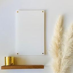 Blank White Acrylic Dry Erase Writing Board | Wall Calendar Goal Habit Grocery Clear Office Floating Message Note Board to Do List-picture-16