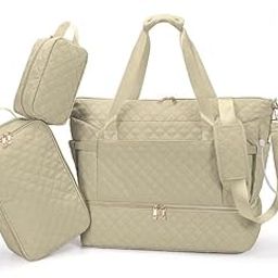 Travel Duffle Bag with USB Charging Port, Wet Pocket with Shoes Compartment, and 2 Additional Pouches – Waterproof Multipurpose Weekender Bag for Travel, Gym, Men & Women (55cm, Tan)-image-66
