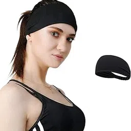 BISMAADH Women's Yoga Sport Athletic Headband Sweatband for Running Sports Travel Fitness Elastic Wicking Style Bandana Basketball Headbands Headscarf fits All Men & Women-picture-47