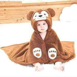First Kick Fleece New Born Baby Blanket Pack of Super Soft Bathrobe Baby Wrapper Cum Baby Bath Towel For Baby Boys, Baby Girls, Babies (80Cm X 80Cm, 0-6 Months) Lightweight, Brown-image-58