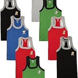 Boy's Regular fit Plain Vest 100% Cotton Vest | Vest for Boys | Colors & Prints May vary-7