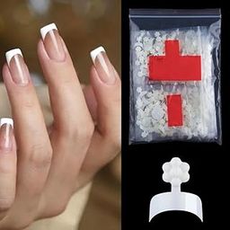 S.A.V.I 500 Pcs White French Short Nail Tips | 10 Sizes ABS Plastic Nail Extensions for DIY Manicure & Salon Use | Curved Design Reusable Tips for Women & Girls | Nail Art Kit for Beginners & Pros-picture-12