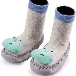 richmen Unisex Kids Booties Anti Slip Cotton Socks Shoes for Baby Boy Girls Knitted Ankle Casual Socks Cum Shoe-picture-25