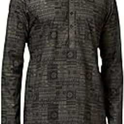 Men's Digital Print Embroidered Kurta (1pc)-image-18