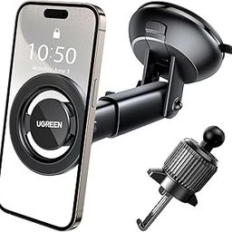 UGREEN for MagSafe Car Mount, 3 in 1 Universal Magnetic Phone Holder, Dashboard Windscreen Air Vent Cradle, 2025 Upgraded, Compatible with iPhone 16 Pro Max-image-56