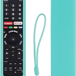 Protective Silicone Remote Case for Sony RMT-TX102U RMF-TX200U RMT-TX200U RMF-TX300U Smart Android TV Voice Remote Controller Washable Skin-Friendly Remote Cover with Loop (Glow in The Dark, Blue)-11
