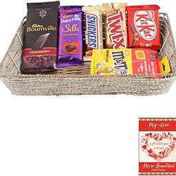SFU E Com Bournville Cranberry With Creamy Chocolates | Valentine Chocolate With Love Greeting Card | Valentine Chocolate Hamper | 431-18