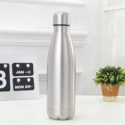 Akshify Hot & Cold Stainless Steel Flask with Jute Bag - 500ml Silver |Steel Bottle|Thermoflask|Leak Proof|Travelling|School & Trekking-image-4
