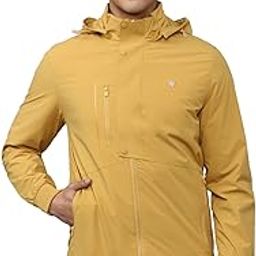 Men Polyester Yellow Solid Full Sleeves Standard Length Casual Jacket-image-6