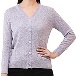 Women's Winter Woolen V-Neck Cardigan | Full Sleeves Buttoned Sweater for Ladies | Soft & Warm Stylish Knitwear for Office, Casual-image-89