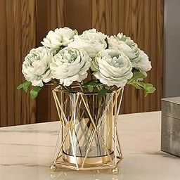 MAXXINN Metal Geometric Designer Gold Pillar Flower Vase with Removable Glass Modern Design for Pot, Gift, Home Decor, Bedroom, Office Corner, Christmas Décor Items Best for Giftings-image-48