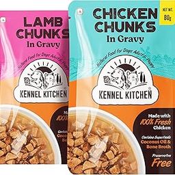 Kennel Kitchen Adult & Puppy Dog Food, Chicken and Lamb Chunks in Gravy, 12 Pouches (12 x 70g Each)-25
