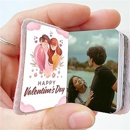 Vegan Leather Mini Photo Album Keychain – with 12 Photo’s, unique Gift for Valentine's Day, Couples, Husband, Wife, Him & Her, Birthdays, Anniversaries-picture-47