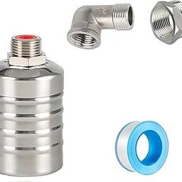 HASTHIP® Float Valve, 1/2" to 3/4'' Water Float Valve, 304 Stainless Steel Fully Automatic Water Level Control Float Valve, Automatic Water Level Controller for Water Tank, Pool, Water Tank-21