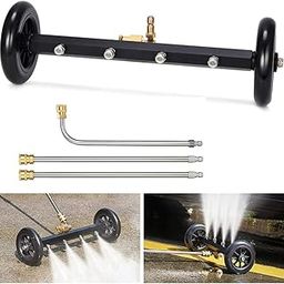 BUENOS- Dual-Function Undercarriage Cleaner, Surface Cleaner for Pressure Washer, 16 Inch, Underbody Car Wash Water Broom with 3 Pieces Extension Wand, 4000 PSI-image-42