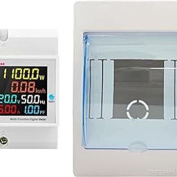 amiciSense 6 in 1 AC 40-300V 100A Digital Energy Meter, Frequency/Power Factor/Active Power/Current/Voltage Monitoring Device with Weather-Proof Mount (Single Phase), white-12