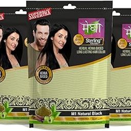 Sterling Naturals Megha Mehandi for Women & Men, Henna Based Mehndi, Organic Hair Dye Without Chemicals and Ammonia, Black, 45 g (Pack of 3)-image-17