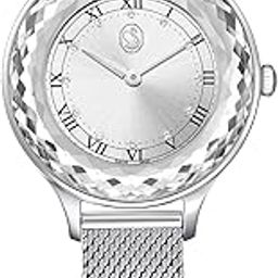 Swarovski Octea Nova Women's Watch with Rose Gold Case, Black Dial, Crystals and Black Leather Strap, silver colours, Einheitsgröße, octea nova watch-image-65