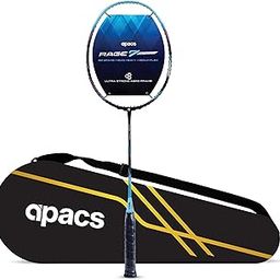 Apacs Rage 7 Speed (Unstrung) | Max Tension : 35 lbs | Light Weight Badminton Racket Made of Japanese Graphite (Blue)-picture-21