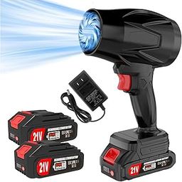 Electric Leaf Blower Cordless with 2 Battery Operated and Charger, 400000RPM Lightweight Handheld Small Leaf Blower for Lawn Care, Portable Dust Cleaner Air Blower, Adjustable Speed for Patio Cleaning-image-39