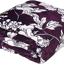 Story@Home Premium Plush Summer Double Bed Dohar/AC Blanket | 300 GSM Reversible Lightweight Cozy Soft for Bed, Sofa, Couch, Travel & Camping | 220x240 cm - Wine, Floral-image-71