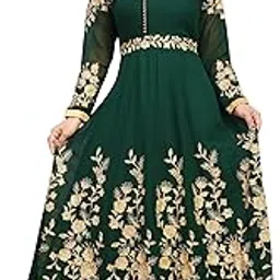 a to z cart Women's Georgette Embroidered Semi-Stitched Gown Saransh-New-picture-43