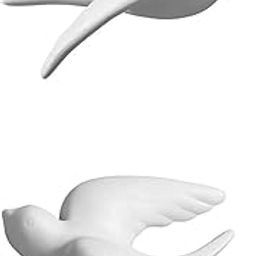 MERISHOPP 2x 3D Ceramic Bird Swallow Mural Wall Sculptures Decor Home Office Crafts L to Right S to Left|Home & Garden|Home D?©cor|Figurines-image-13