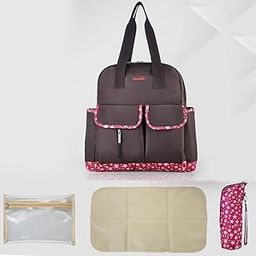 ATORSE 6 pcs Mummy Bags Baby Nappy Diaper Changing Bag Bottle Holder Handbag Brown-image-34