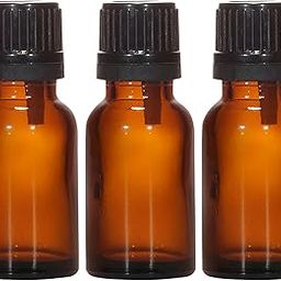 nsb HERBALS 15ml Amber Round Empty Glass Bottle + Euro Dropper + Black Cap, Refillable, Reusable, Leak Proof for Essential Oils, Blends, DIY Perfumes & Face Oil (Pack of 3)-11
