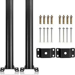 Epyz Light Pole Mount Solar Mounting Bracket Extension Pole Kit Wall Black Metal Pipes Barn Lights Fixture Adaptor Outdoor Arm for Street Light,Wall Mounted Tire [ Pack of 2 ]-13