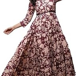 Women Cotton Tiered Printed Maxi Dress-image-22